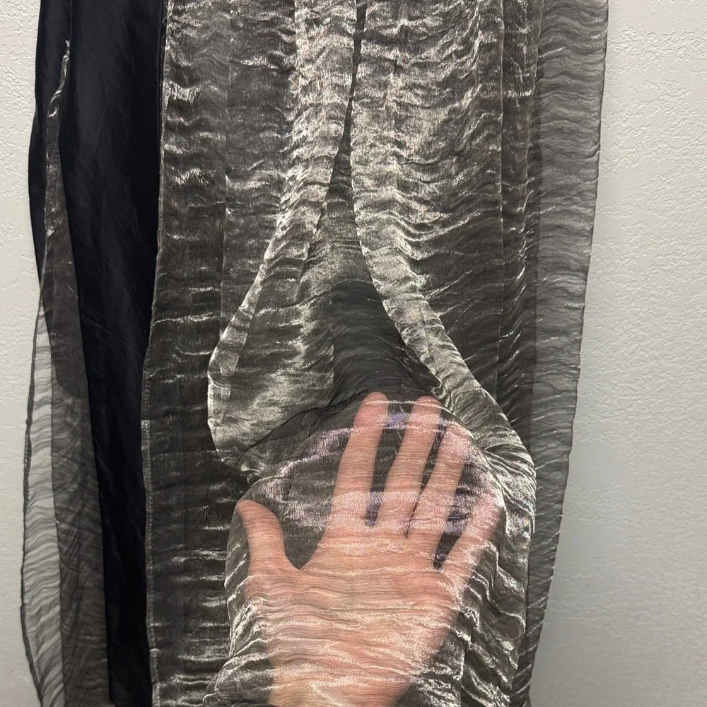 Randi & Will Black and Silver Sheer Long Skirt